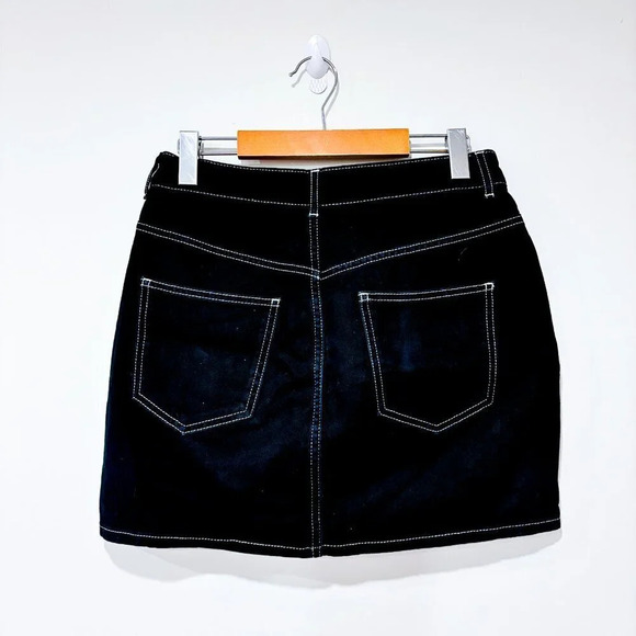 BDG Urban Outfitters Kirby Black Denim Button-Through Skirt - Picture 4 of 9